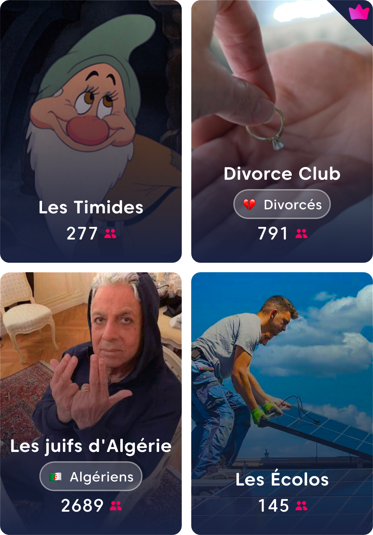 Salons thématiques dans l'app jewbuzz Love