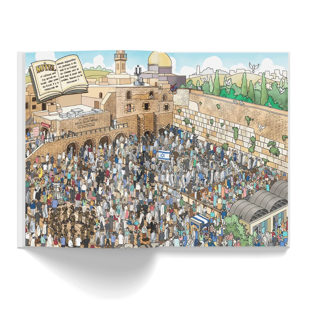 Double-page Kotel du livre Où est jewbuzz ?